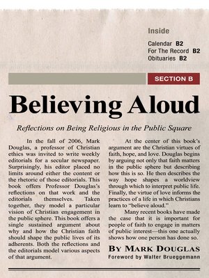 cover image of Believing Aloud
